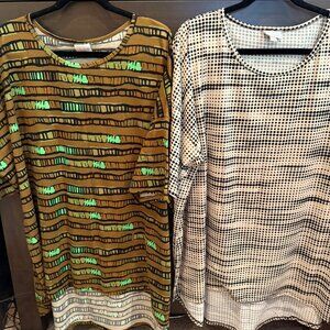 Two LuLaRoe 'Irma" Tops 3XL